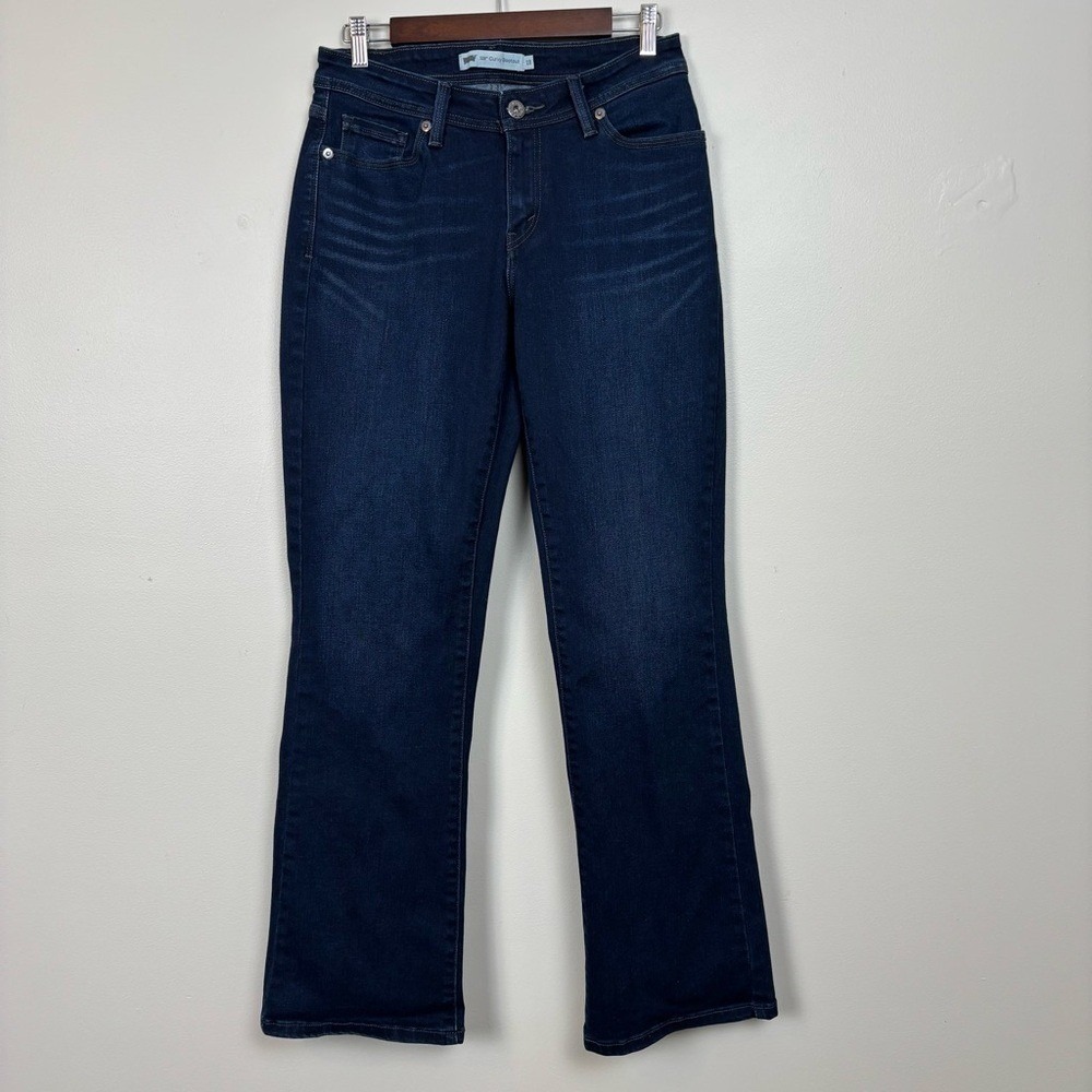 Levis Jeans Womens 30 Blue 529 Curvy Bootcut Whiskered 5-Pocket Stretch Denim‎